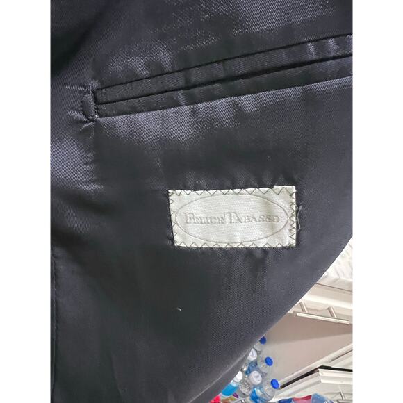 DALCOS Made in Italy 100% Wool Blazer Jacket Check Plaid Brown Navy 50R - Picture 13 of 14